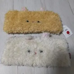 マリーメゾンドミュー　ぷあり　ペンケース　ベージュ　ホワイト2点セット