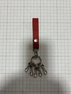 キーホルダー・キーリング赤02