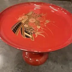 漆器　高杯ひな祭り　お菓子入れ