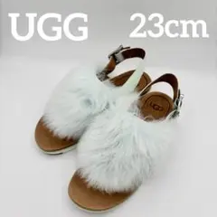 ✨未使用に近い✨ UGG アグ 23cm バックストラップファーサンダル ファー