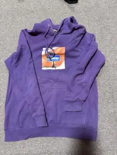 Stussy フォトプリント パーカー パープル Sのサムネイル