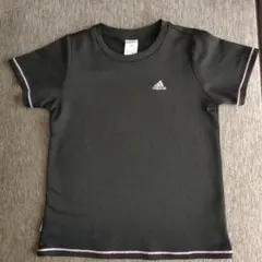adidas 半袖Tシャツ 黒 ピンクロゴ