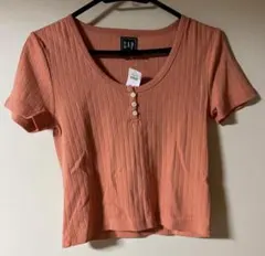 GAP リブクロップド半袖 トップス