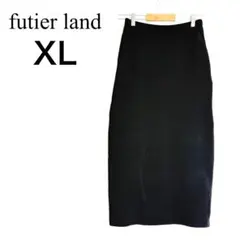 futier land タイトスカート ロング 黒 XL 無地 シンプルのサムネイル