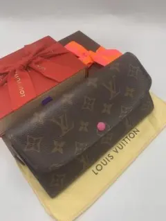 美品】 ヴィトン モノグラム ポルトフォイユ・エミリー フューシャ 長