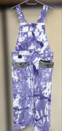 パープル タイダイ オーバーオール