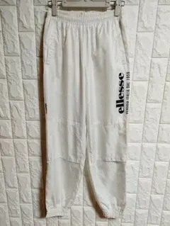 ellesse（エレッセ）シャカシャカパンツ　ホワイト　白　S　㊺