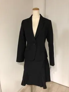 86新品洗えるスカート2枚ブラックスーツ3点11号通勤オフィス