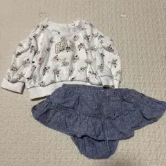 ベビーGAP トレーナー　花柄　パンツ
