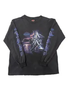 バイクウィーク ハーレー サンダー イーグル ロンT 長袖 黒 L USA製 バイクウィーク ハーレー サンダー イーグル ロンT 長袖 黒 L USA製