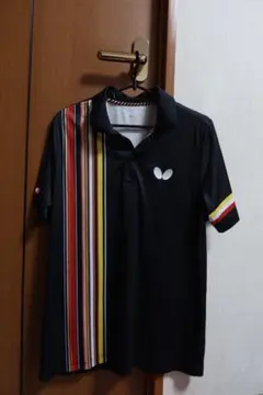JTTA ポロシャツ 黒 ストライプ　Lサイズ
