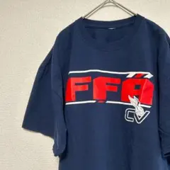 FFAロゴプリント半袖Tシャツ 大きめサイズ【フリー】ネイビー 海外古着
