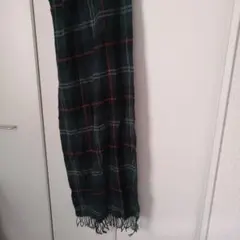 UNIQLO ダークグリーン チェックマフラー