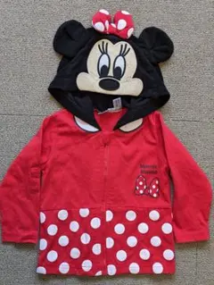 ディズニー ミニーマウス フード付きパーカー 90cm