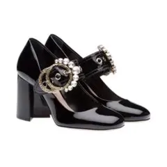 miumiu ビジュー付きパンプス