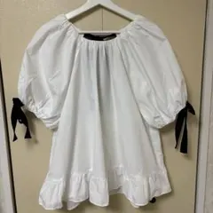 本日限定値下げ　ZARA リボン付きフリルトップス　 サイズXS