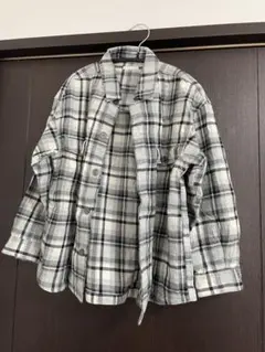 GU チェック柄 長袖シャツ 140