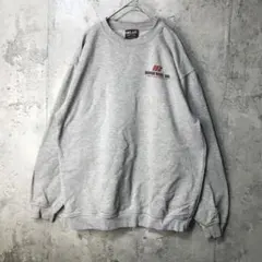 B408古着　トレーナー　スウェット　ワンポイント　グレー　90s Y2K