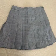 BROWNY STANDARD グレー系チェック プリーツスカート Mサイズ