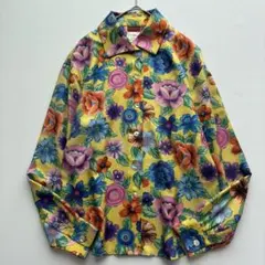 美品　KENZO シャツ　長袖　シルク100% フランス製　花柄のサムネイル