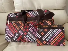 ⭐︎売切値下⭐︎LeSportsac 花柄ボストン ポーチ付