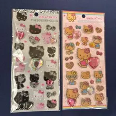 ハローキティ　キラキララインストーン　2枚　セット　日焼け　ゼブラ　サンリオ