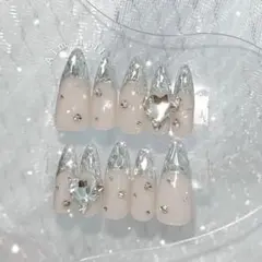 ネイルチップ オーダー フレンチガーリー 量産型 ワンホン 韓国 マグネット