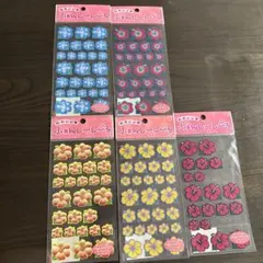 平成 レトロ ハイビスカス ステッカー 5シートセット