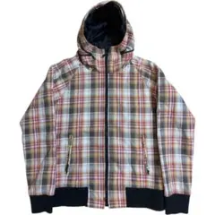 00s チェック ジップパーカー sサイズ相当y2k swag