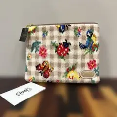 未使用品フェイラー　ポーチ　ハイジチェック　ベージュ　フラットポーチ