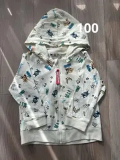 アンパンマン 薄手パーカー 100cm 秋 春 保育園 お着替え 記名あり