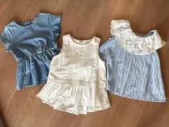 美品　petit main フリル付きトップス 3点セット　110