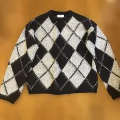 Mile Ocean アーガイル柄ニットセーター