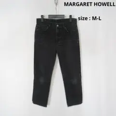 【値下げ◎】 MARGARET HOWELL / テーパード ブラック デニム