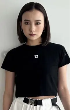 EMODA ロゴミニマルTシャツ （ブラック）