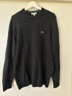 LACOSTE ケーブルニット チャコールグレー