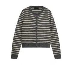 ZARA ストライプ柄ニットカーディガン　S