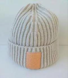 LOEWE ロエベ ニット帽 ビーニー ベージュ - メルカリ