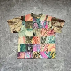 EYE-DYE タイダイパッチワーク　マーブル　アートTee 希少　USA製のサムネイル