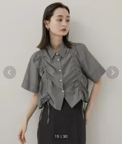 SENSE OF PLACE クロップドシャーリングシャツ