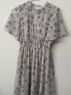 COLZA 花柄 ワンピース グレー M