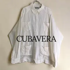 CUBAVERA キューバシャツ 長袖 リネン 白 古着 ヴィンテージ XLのサムネイル