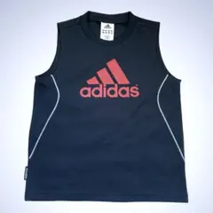 adidas ノースリーブタンクトップ 130cm 黒/赤