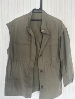 ミリタリー2WAYブルゾン カーキ