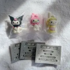 マイメロ クロミ フロッキーフィギュア ガチャガチャ