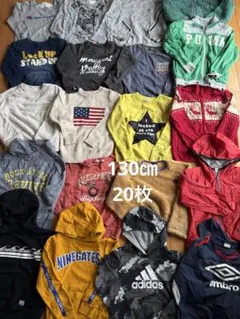 130㎝トップス20枚まとめ売りadidas PUMA UNIQLO NIKE他
