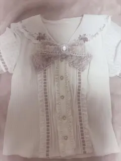LIZLISA いちご セーラー襟 半袖ブラウス リボン付き リズリサ