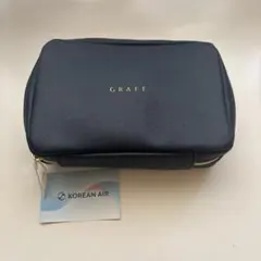GRAFF トラベルポーチ ネイビー KOREAN AIRタグ付き