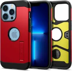 【米軍MIL規格3層構造】Spigen iPhone13 Pro ケース レッド