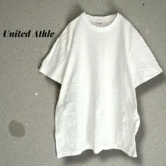 美品✨【ユナイテッドアスレ】Tシャツ　半袖　クルーネック　無地　コットン　白　L